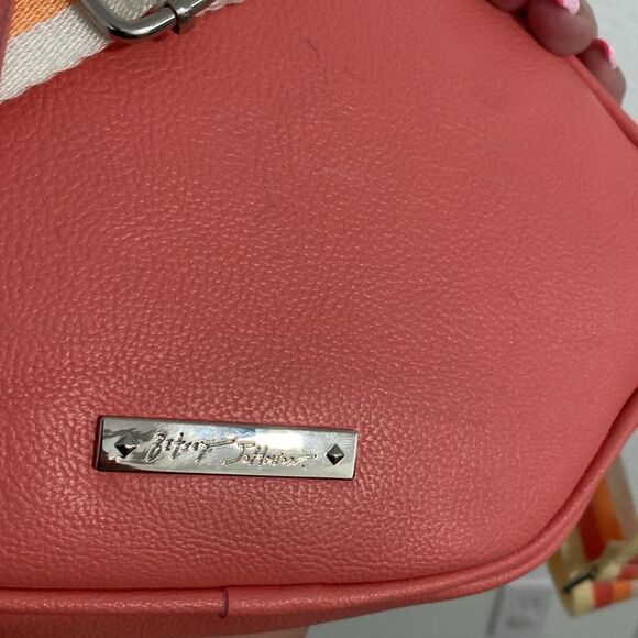 NWT- Betsey Johnson-XO pickle ball purse coral and green - Picture 8 of 8